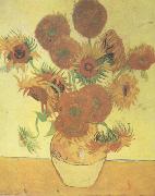 Vincent Van Gogh Still life:Vast with Fourteen Sunflowers (nn04) painting